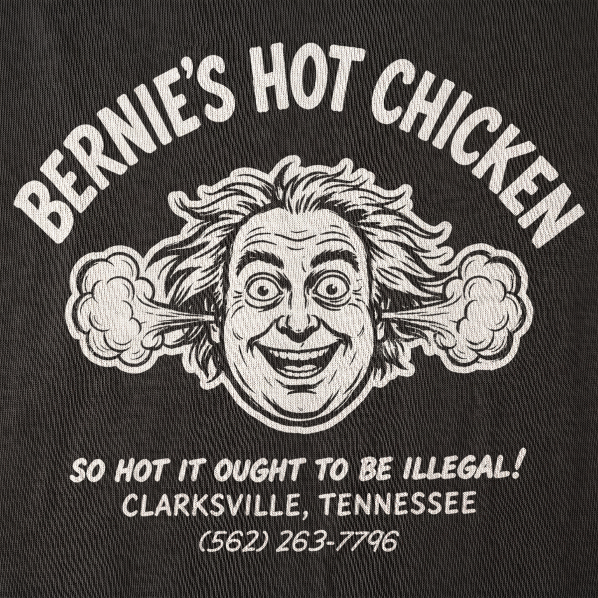 Bernie’s Hot Chicken front graphic